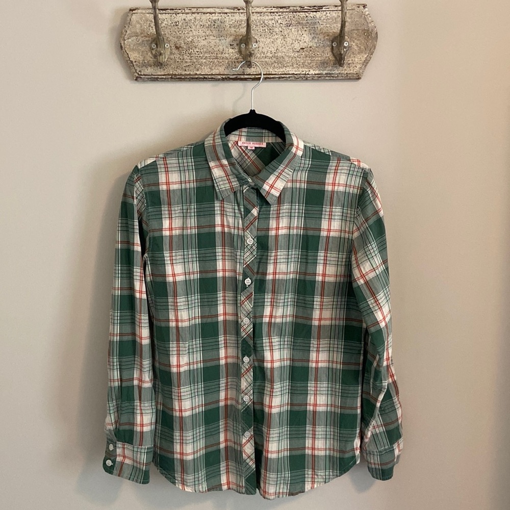 Kayce Hughes Plaid Blouse, Size 10